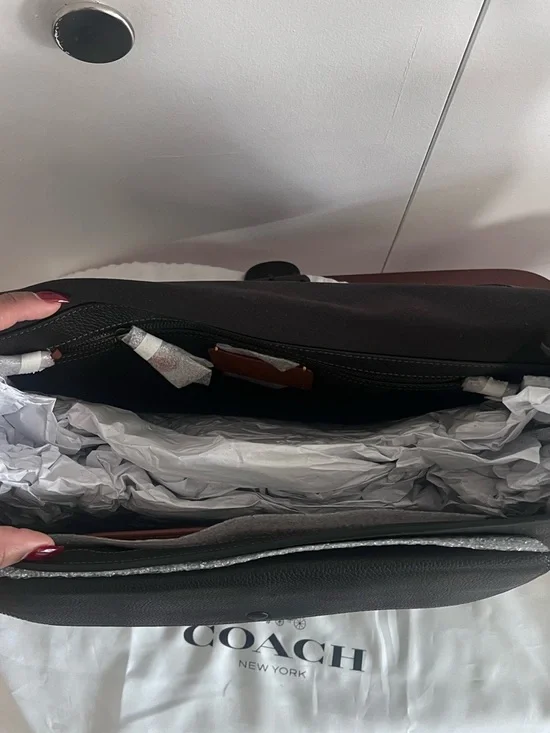 Coach Black Pebble Leather Messenger with Silver Hardware - Picture 2 of 7